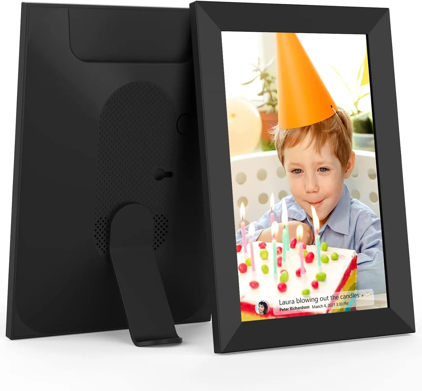 10.1 inch touch Wi-Fi cloud smart photo frame mobile app interactive review