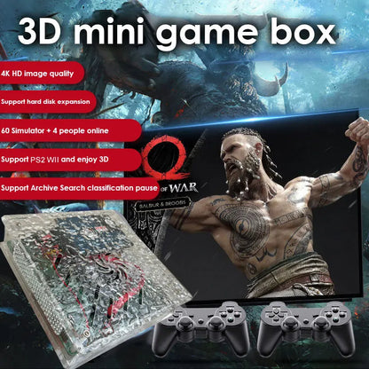 2024 NEW X9 Retro Mini Game Box Super Console Built-in 70000+ Games Emulators Accessories 4K HD Display On TV Projector Monit