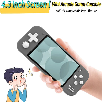 Fashion Mini Portable Game Console With Games 4.3 Inch HD Screen 8GB 32GB Thousands Free Games X20 Mini Video Game Machine