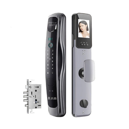 【Chigo Zhigao】Fully Automatic Smart Door Lock Fingerprint Lock 3D Face Cat Eye Fingerprint Password Door Lock Home Use - Ubesty